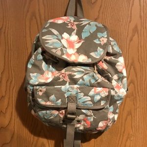 American Eagle Floral Canvas Backpack
